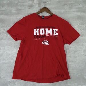 Raising Cane's Home Team Crew Graphic Tee L Red Short Sleeve T-Shirt